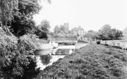 Blunham, Footbridge and River Ivel c1965