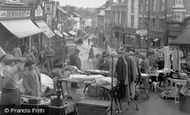 Ross-On-Wye, the Market in Broad Street c1955