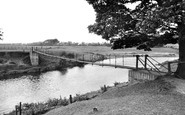 Churchtown, the Swing Bridge and River Wyre c1955