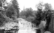 Asfordby, River Wreak and the Church c1955