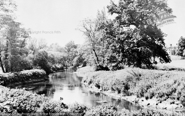Sandy, River Ivel and School c1955