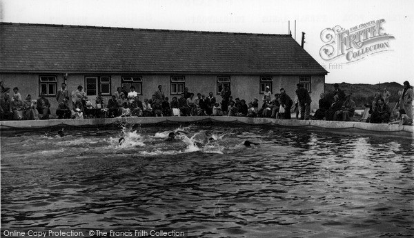 Perranporth, swimming pool Perran Sands c1960.  (Neg. P43087)   Copyright The Francis Frith Collection 2008. http://www.francisfrith.com