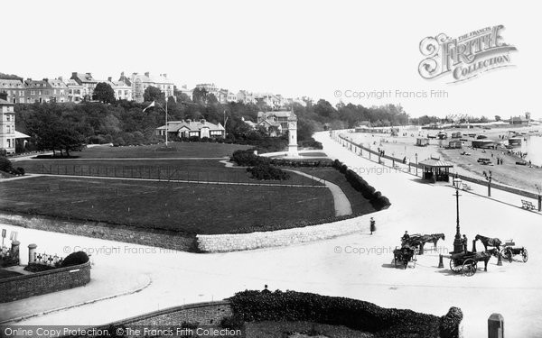 Exmouth, Beach from Moreton Crescent c1898