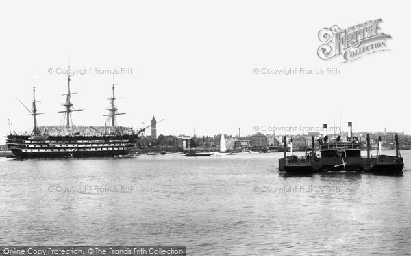 Portsmouth, the Floating Bridge, crossing to Gosport 1898