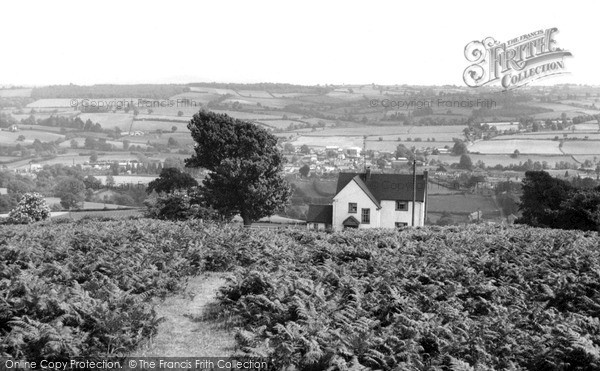 Kington, view from Bradnor Hill c1965