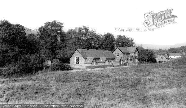 Longtown, the School and Castle c1960