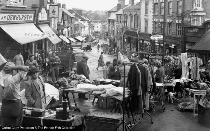 Ross-On-Wye, the Market in Broad Street c1955