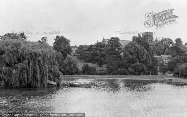Photo of St Albans, the Abbey from the Lake c1960, ref. S2090