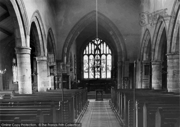 Churchtown, St Helen's Church, interior c1955