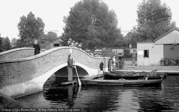 The Bridge, Wicksteed Park c1955, Kettering. The Frith logo will not appear 