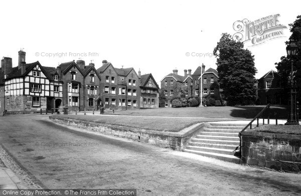 Lichfield, St Chads School and Cathedral Close c1955