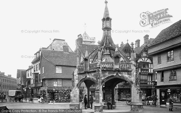 Photo of Salisbury, Poultry Cross and Silver Street 1906, ref. 56359