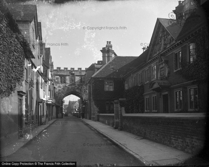 Photo of Salisbury, High Street Gate from Cathedral Close c1900, ref. S48301