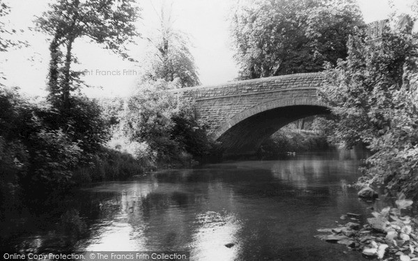 Talbot Green, River and Bridge c1955
