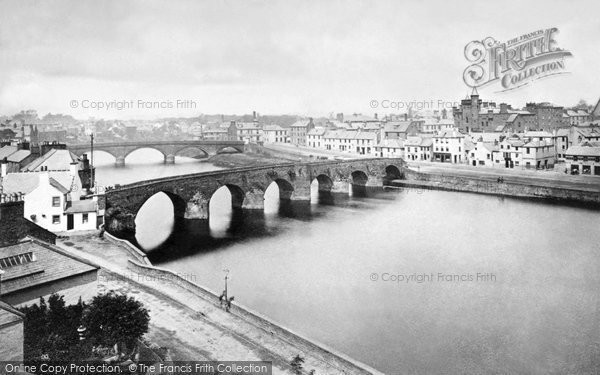 Dumfries, the Old and New Bridges c1890