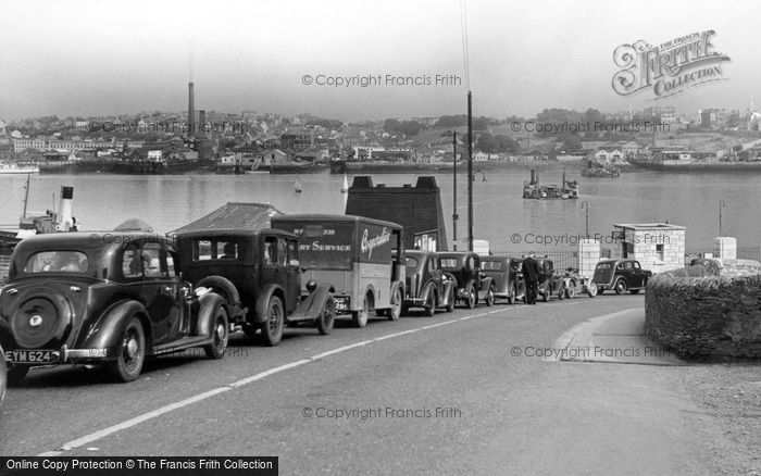 Photo of Torpoint, Queue for the Ferry c1955, ref. t63013