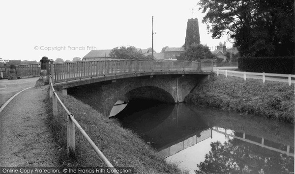 Wainfleet All Saints,Bridge and Old Mill c1955,Lincolnshire