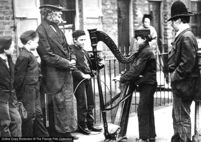 Photo of London, Italian Street Musicians 1877, ref. L130107