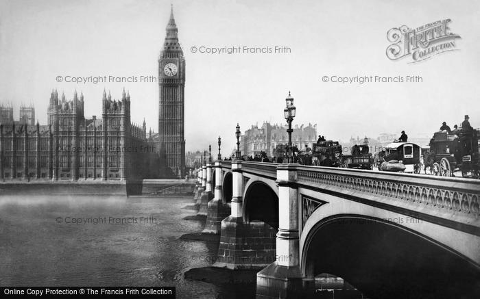 Photo of London, Houses of Parliament 1890, ref. L130162