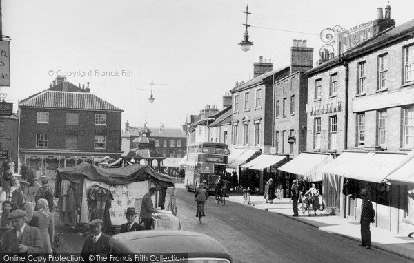 Photo of North Walsham, the Market Place c1955, ref. n42022