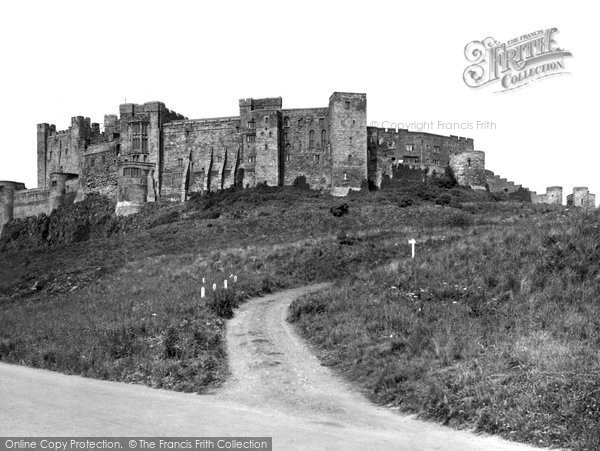Photo of Bamburgh, the Castle from the Slopes c1935, ref. B547020a
