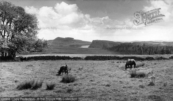 Photo of Bardon Mill, the Roman Wall at Winshields Crag and Crag Lough c1960, ref. B548004