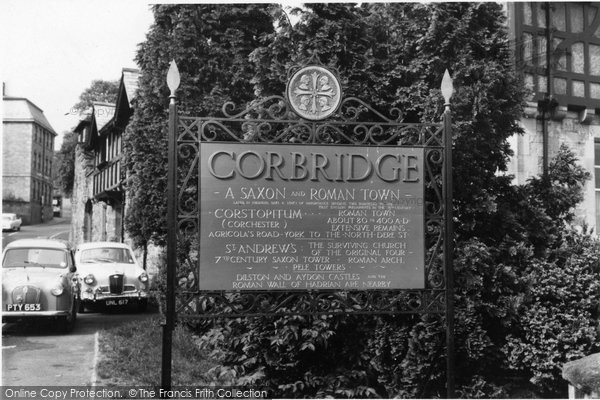 Photo of Corbridge, the Town Sign c1960, ref. C459057