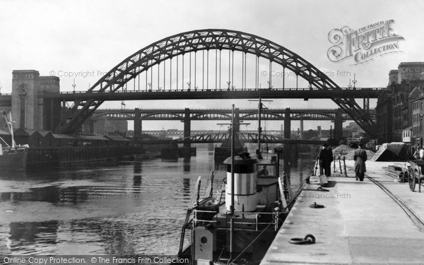 Photo of Newcastle Upon Tyne, the Bridges c1955, ref. N16009