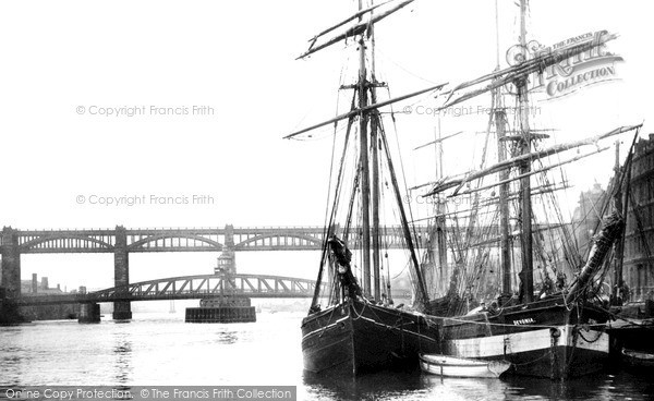 Photo of Newcastle Upon Tyne, High Level and Swing Bridge 1890, ref. N16318
