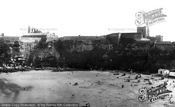 Photo of Tynemouth, Castle across the Bay c1955, ref. t142059